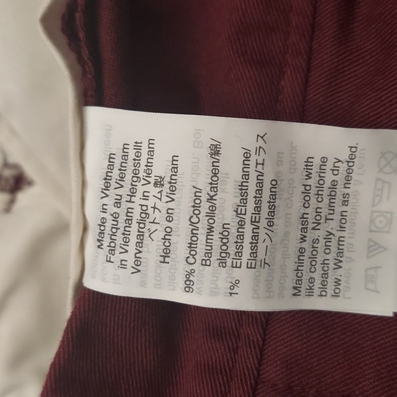 J.CREW Factory 9in Flex Gramercy Chino Burgundy Shorts - Picture 11 of 11